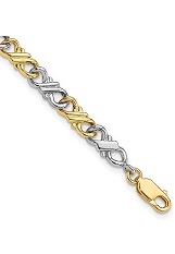 nice real two tone gold polished bracelet for kids 